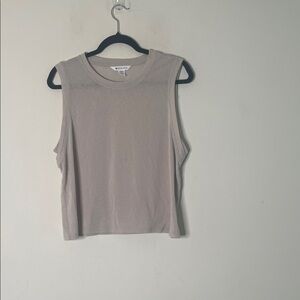 Athleta Taupe Sleeveless Muscle Tee